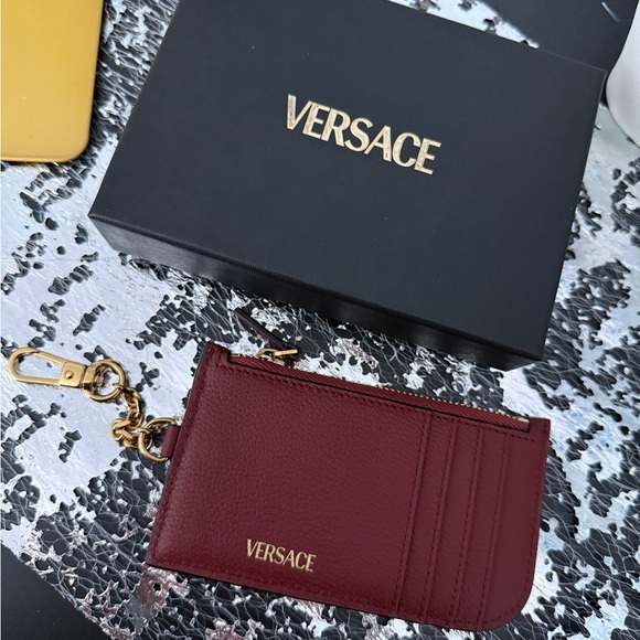 Versace Burgundy Card Holder - Picture 3 of 4